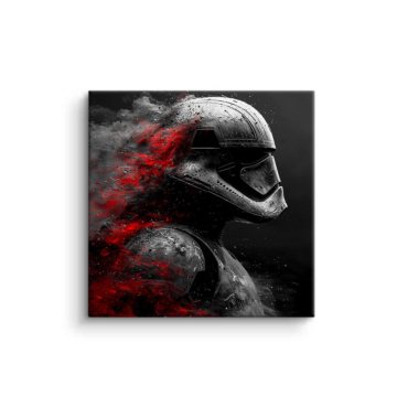 Czerwony dym inspirowany szturmowcem Star Wars - obraz na matowym PVC