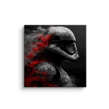 Stormtrooper Inspired Red Smoke Canvas Art