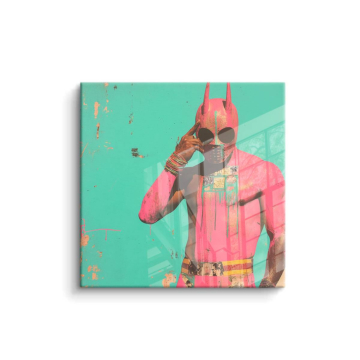 Pop-artowy bohater inspirowany Deadpoolem - obraz na PVC z połyskiem