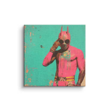 Pop-Held inspiriert von Deadpool - Leinwandbild