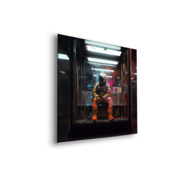 Subway solitude cavalier - tableau Dibond mat