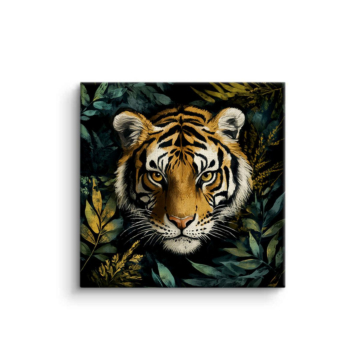 Dschungel Tiger-Porträt - Leinwandbild