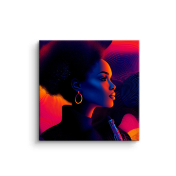 Colorful Woman Silhouette PVC Matt Art