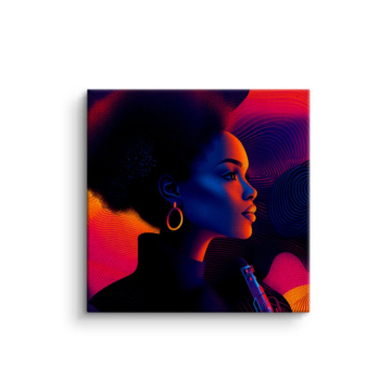 Colorful Woman Silhouette Canvas Art