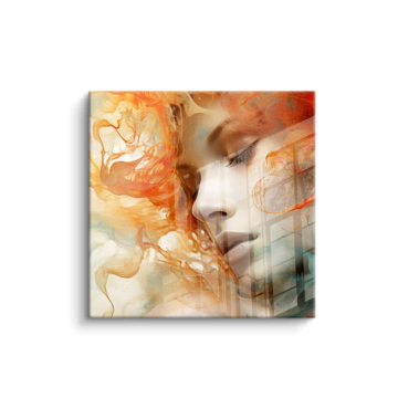 Soft Floral Woman Profile PVC Gloss Art