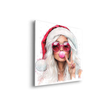 Christmas Glam Woman Dibond Matt Art