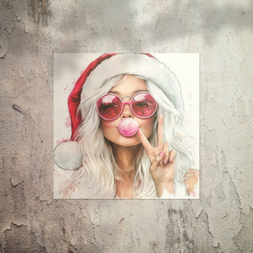 Christmas Glam Woman Poster Art