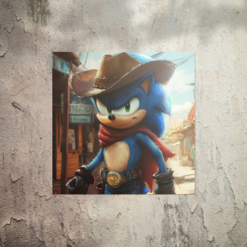 Sonic Inspired Cowboy Poster Art
