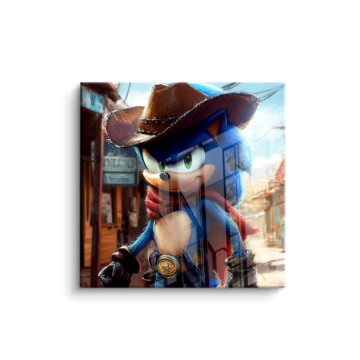 Sonic Inspired Cowboy PVC Gloss Art