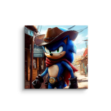 Cowboy inspiriert von Sonic - PVC-Bild matt