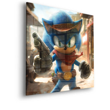 Sonic Inspired Wild West Acrylic Glass Art