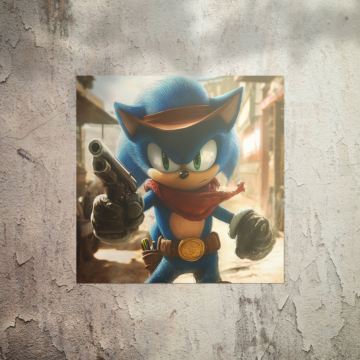 Sonic Inspired Wild West Poster Art