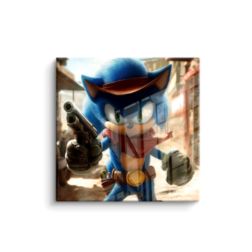 Sonic Inspired Wild West PVC Gloss Art