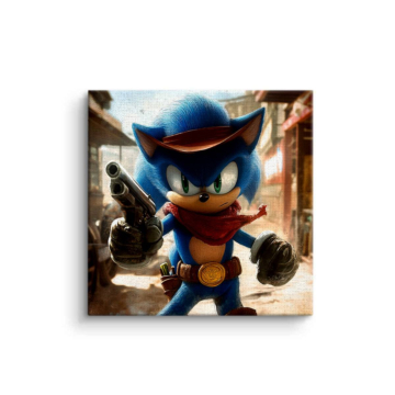 Sonic Inspired Wild West Canvas Art