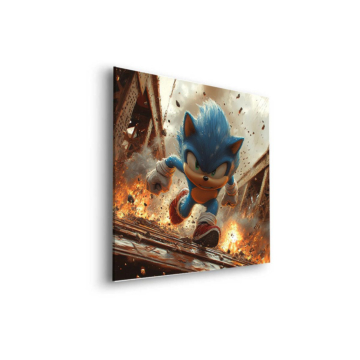 Speed Explosion inspiriert von Sonic - Dibond-Bild matt