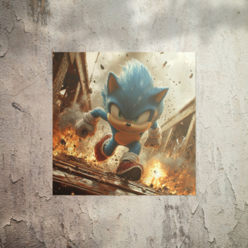 Sonic Inspired Speed Burst Poster Art