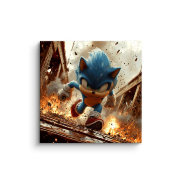 Speed Explosion inspiriert von Sonic - PVC-Bild matt