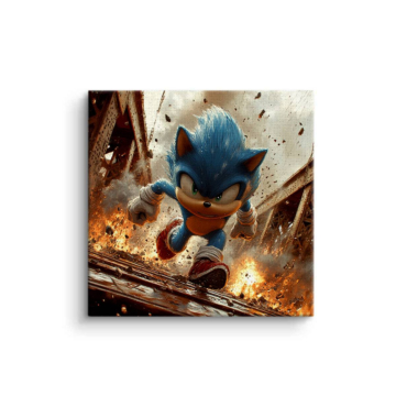 Sonic Inspired Speed Burst Canvas Art