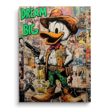 Donald Duck Inspired Dream Big Canvas Art