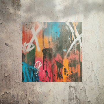 Kolorowy graffiti abstrakcja - plakat