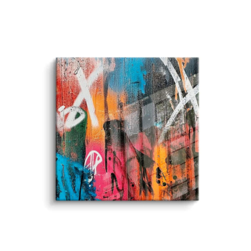 Abstracto colorido con grafiti - cuadro PVC brillante