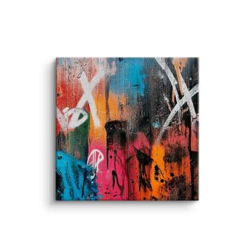 Farbenfroh Graffiti abstrakt - Leinwandbild