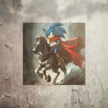 Sonic Inspired Horseback Hero Poster Art