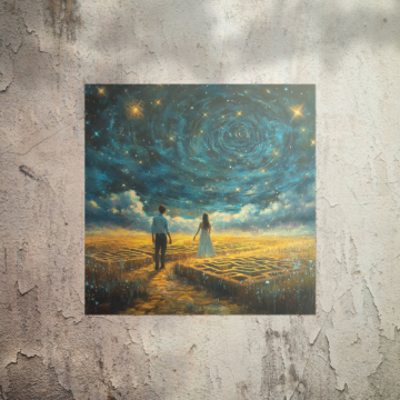 Ścieżka pod gwiazdami inspirowana van Goghiem - plakat