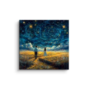 Van Gogh Inspired Starlit Pathway PVC Matt Art
