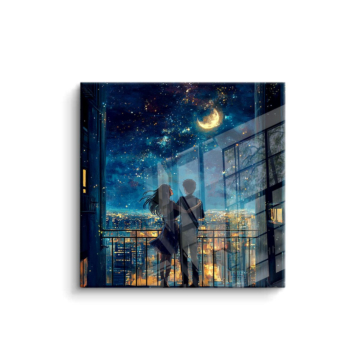 Couple Under Starry Sky PVC Gloss Art