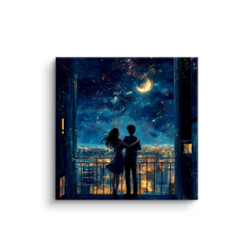 Couple Under Starry Sky PVC Matt Art