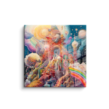 Fantasía cósmica colorida - cuadro PVC brillante