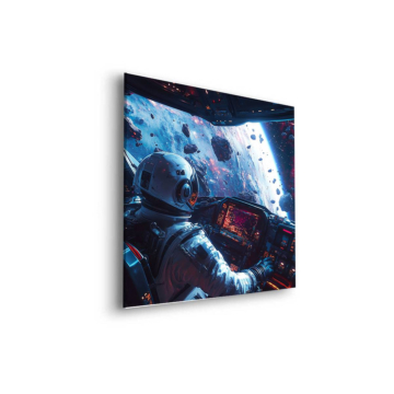 Astronaute cockpit espace vue - tableau Dibond mat