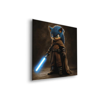 Jeż Jedi inspirowany Sonikiem - obraz na dibondzie matowym