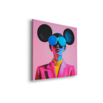 Mickey Mouse Inspired Fashion Portrait Dibond Matt Art