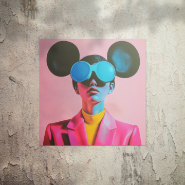 Mickey Mouse Inspired Fashion Portrait Poster Art