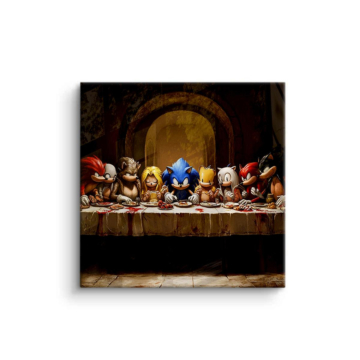 Sonic Inspired Last Supper Acrylic Glass Art