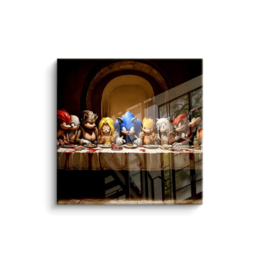 Sonic Inspired Last Supper PVC Gloss Art