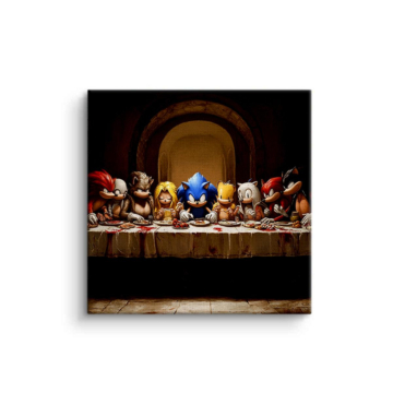 Sonic Inspired Last Supper Canvas Art