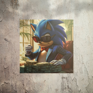 Sonic Inspired Tropical Spy Poster Art