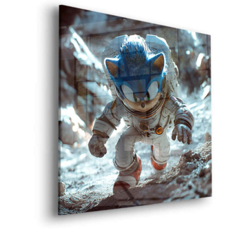 Sonic Inspired Lunar Runner Acrylic Glass Art