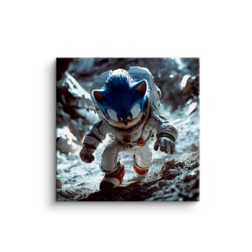 Sonic Inspired Lunar Runner Canvas Art