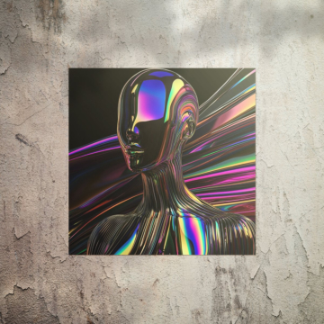 Chrome abstrakcyjny postać - plakat