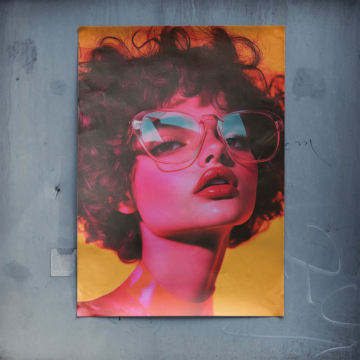 Neon Pop Fashion Portrait Poster Art