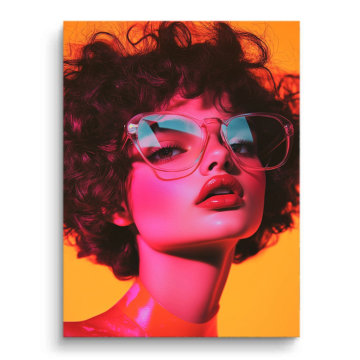 Neon Pop Fashion Portrait PVC Matt Art