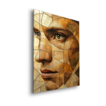 Rostro de mujer fragmentado - cuadro Dibond mate