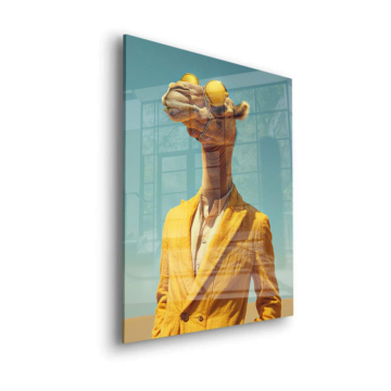 Elegantes Kamel-Porträt - Acrylglasbild