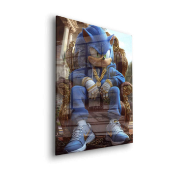 Sonic Inspired Urban Throne Acrylic Glass Art