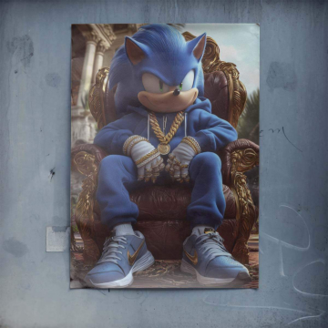 Sonic Inspired Urban Throne Poster Art