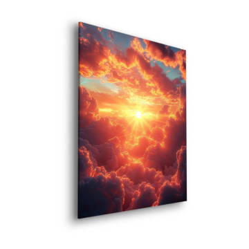 Rayonnant nuage coucher de soleil - tableau Dibond mat